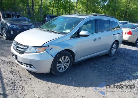 2014 Honda Odyssey Ex-L из США, поврежденный, VIN 5FNRL5H61EB128311